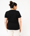 Tee-shirt à manches courtes avec message femme grande taille
